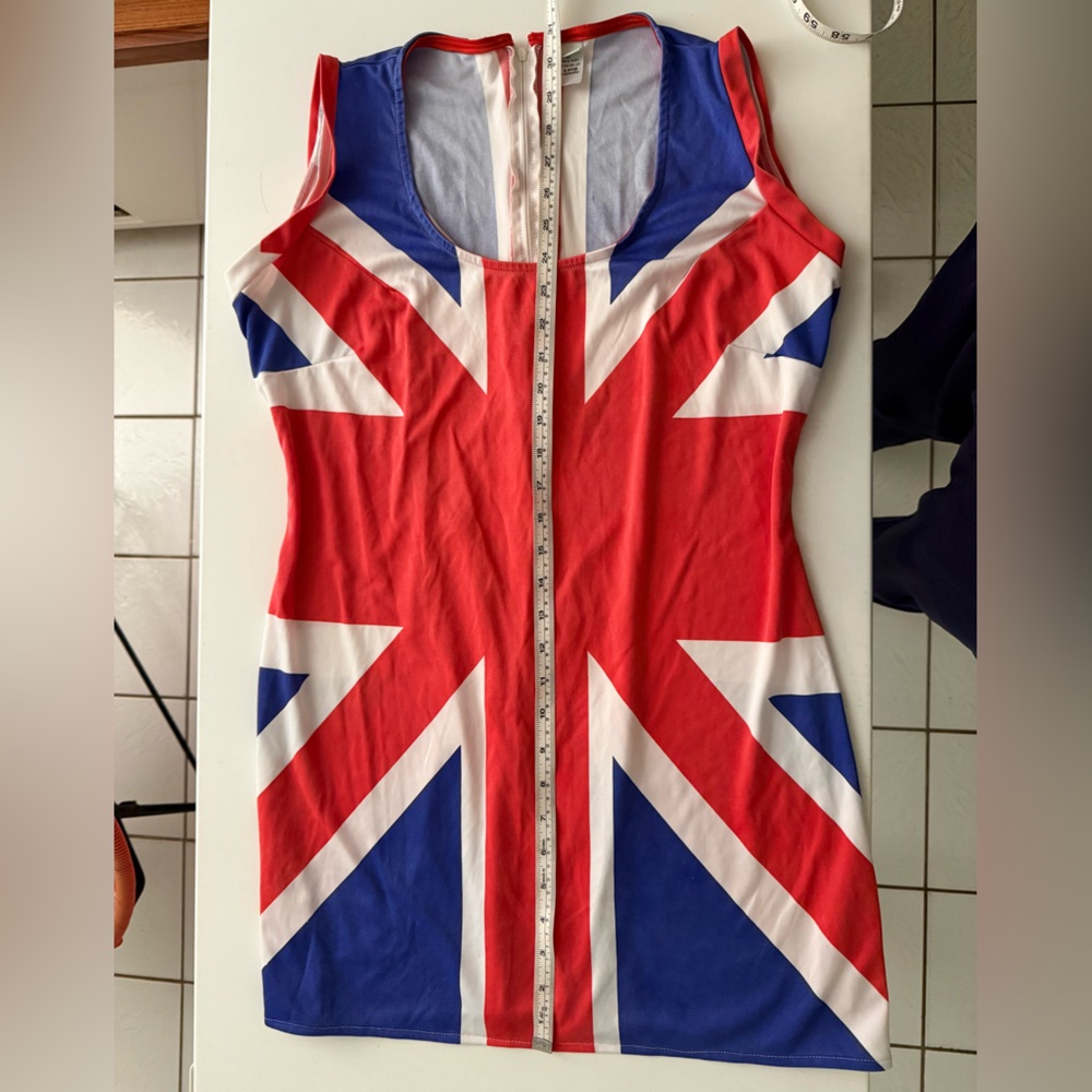 Spice Girls Geri Halliwell Union Jack Dress Costume | 90s UK Flag | Size: M - Picture 3 of 7